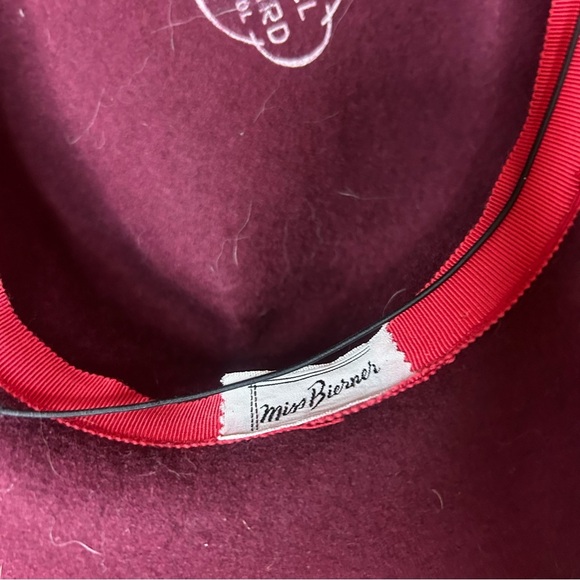 Michael Howard Burgundy red Hat Wool - Picture 8 of 11